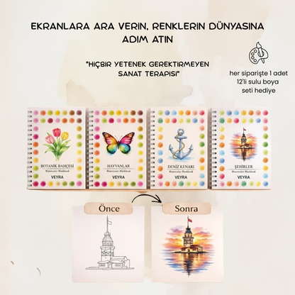 Veyra Rehberli Sulu boya Boyama Kitapları