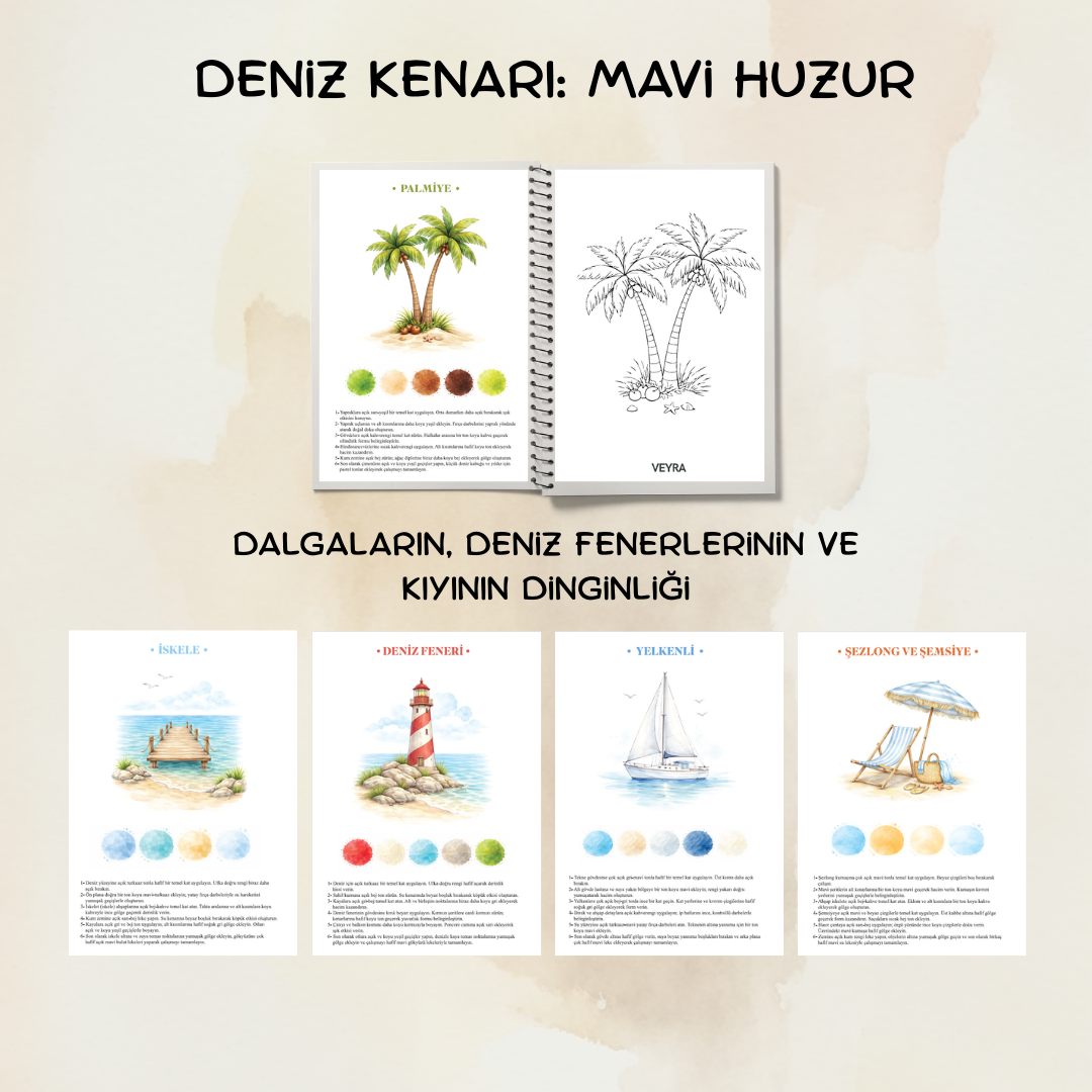 Veyra Rehberli Sulu boya Boyama Kitapları