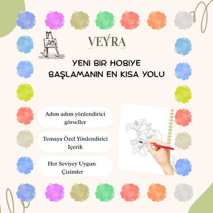 Veyra Suluboya Kitap Seti - 30 Dakikada Sanat Terapisi