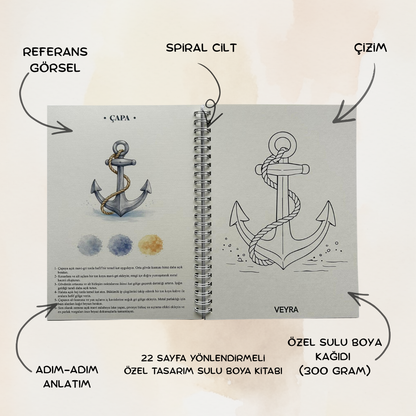 Veyra Rehberli Sulu boya Boyama Kitapları