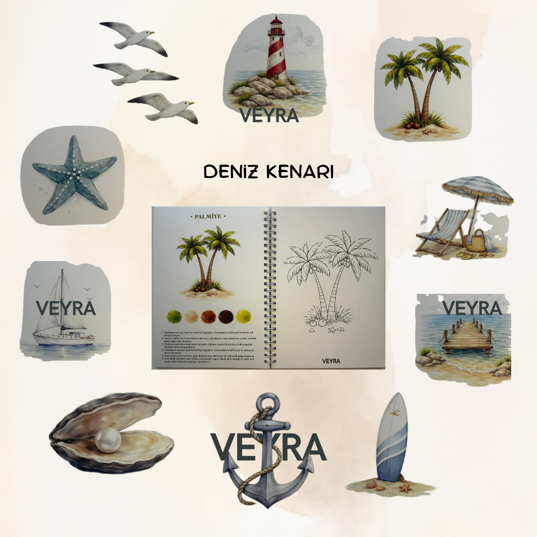 Veyra Rehberli Sulu boya Boyama Kitapları