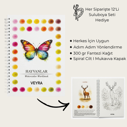 Veyra Rehberli Sulu boya Boyama Kitapları
