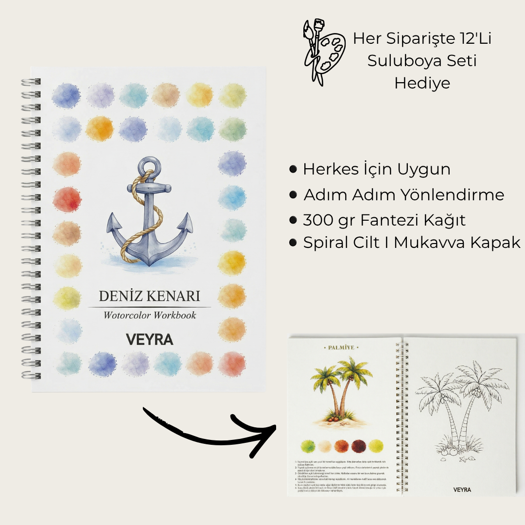 Veyra Rehberli Sulu boya Boyama Kitapları