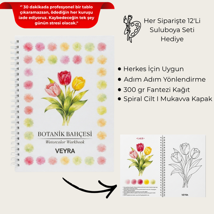 Veyra Rehberli Sulu boya Boyama Kitapları